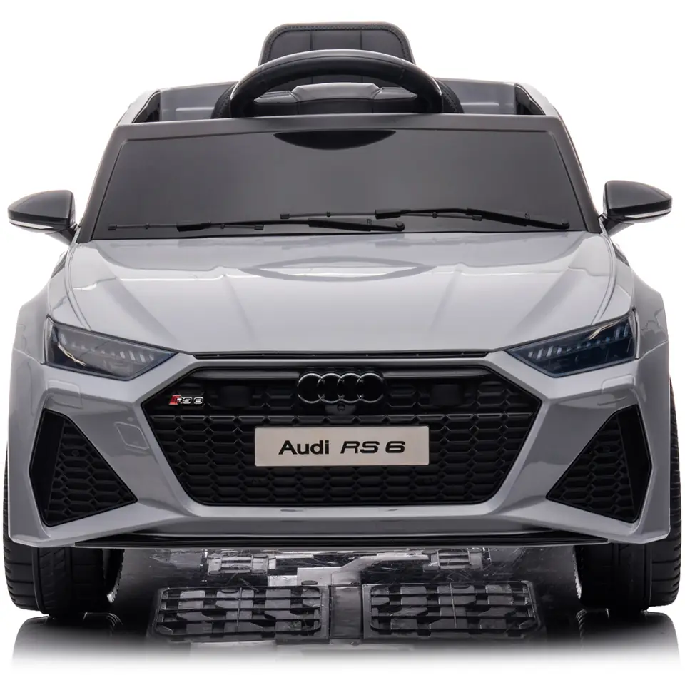 AUDI RS6 Kinderauto von SIMRON in Silber-Grau, Frontansicht