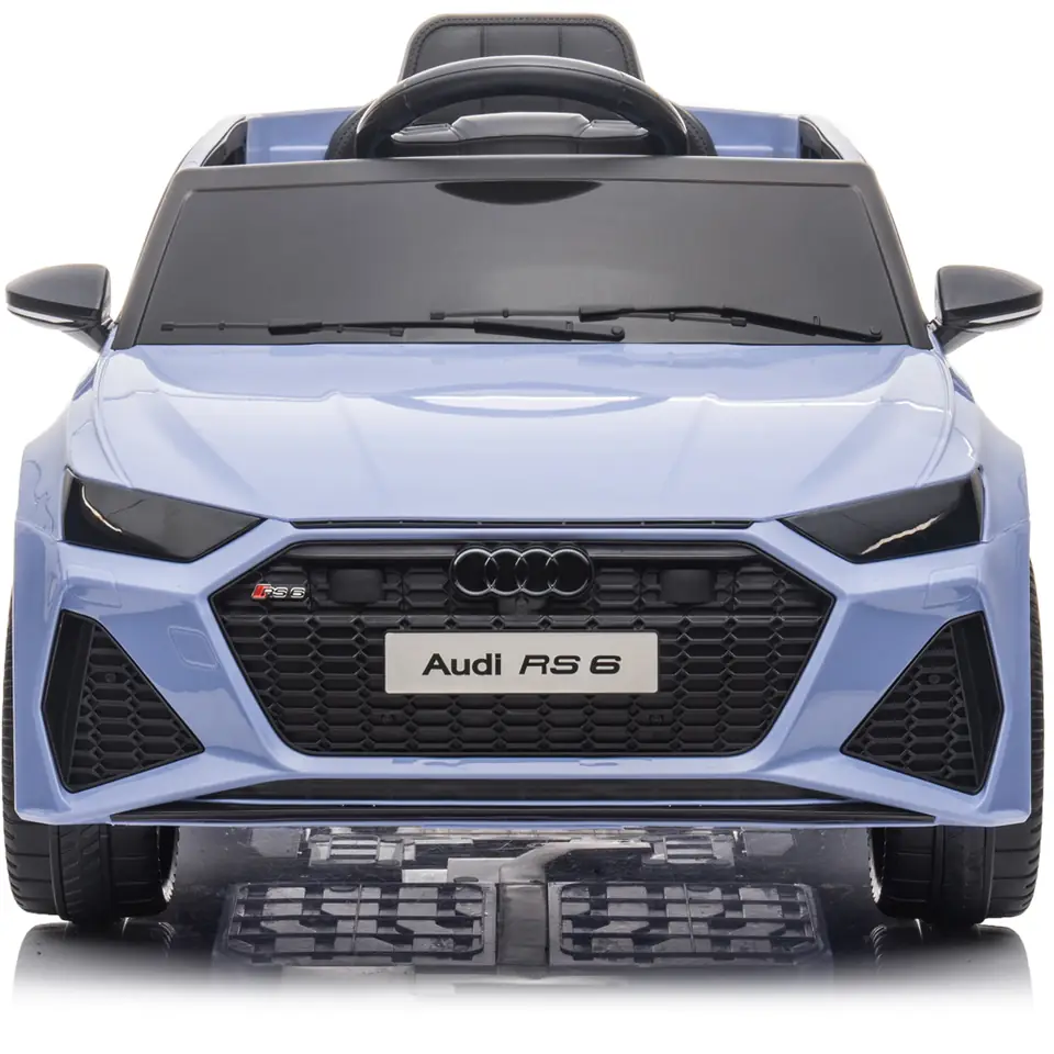 AUDI RS6 Kinderauto von SIMRON in Hellblau, Frontansicht