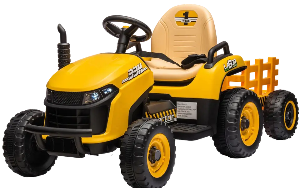 Traktor / Schlepper mit Anhänger von SIMRON in Gelb