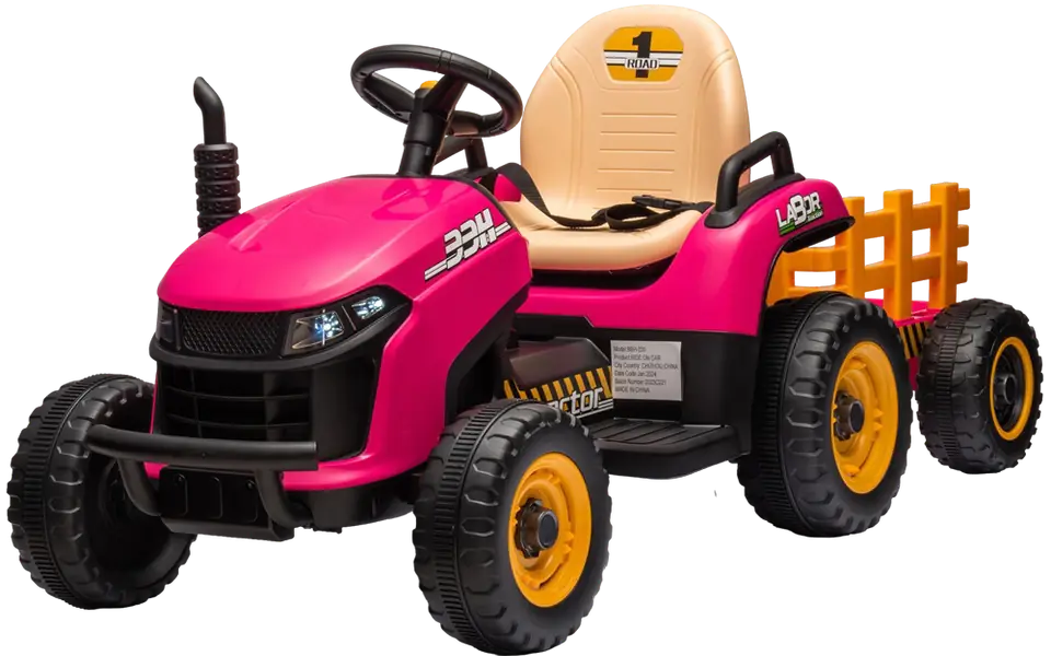 Traktor / Schlepper mit Anhänger von SIMRON in Rosa