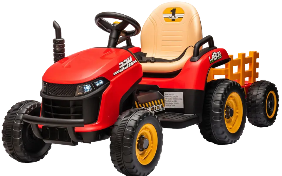 Traktor / Schlepper mit Anhänger von SIMRON in Rot