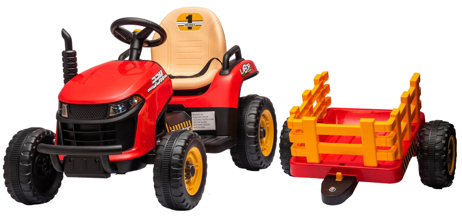 Roter Kinder-Traktor mit Anhänger von SIMRON